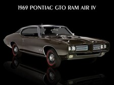1969 Pontiac Gto Ram Air Iv New Metal Sign Free Shipping - 9 X 12