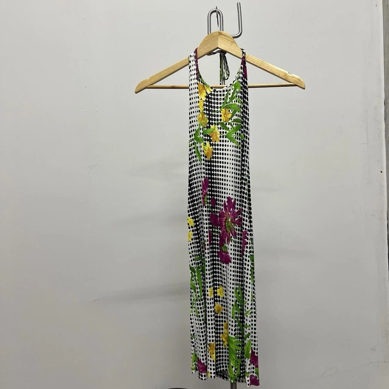 Mini abito Versace Jeans Couture anni 90 arte ottica con ferretto taglia small media