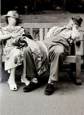 Old couple Tired by 8pm! Funny Avanti Birthday Day Greeting Card with Envelope 