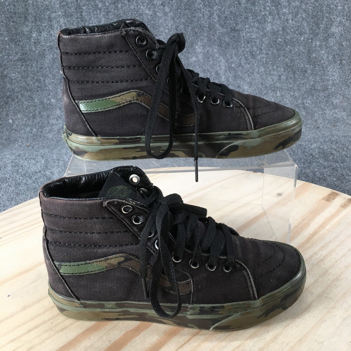 Vans Shoes Mens 3.5 Off The Wall Sk8 Hi Top Sneakers Black 