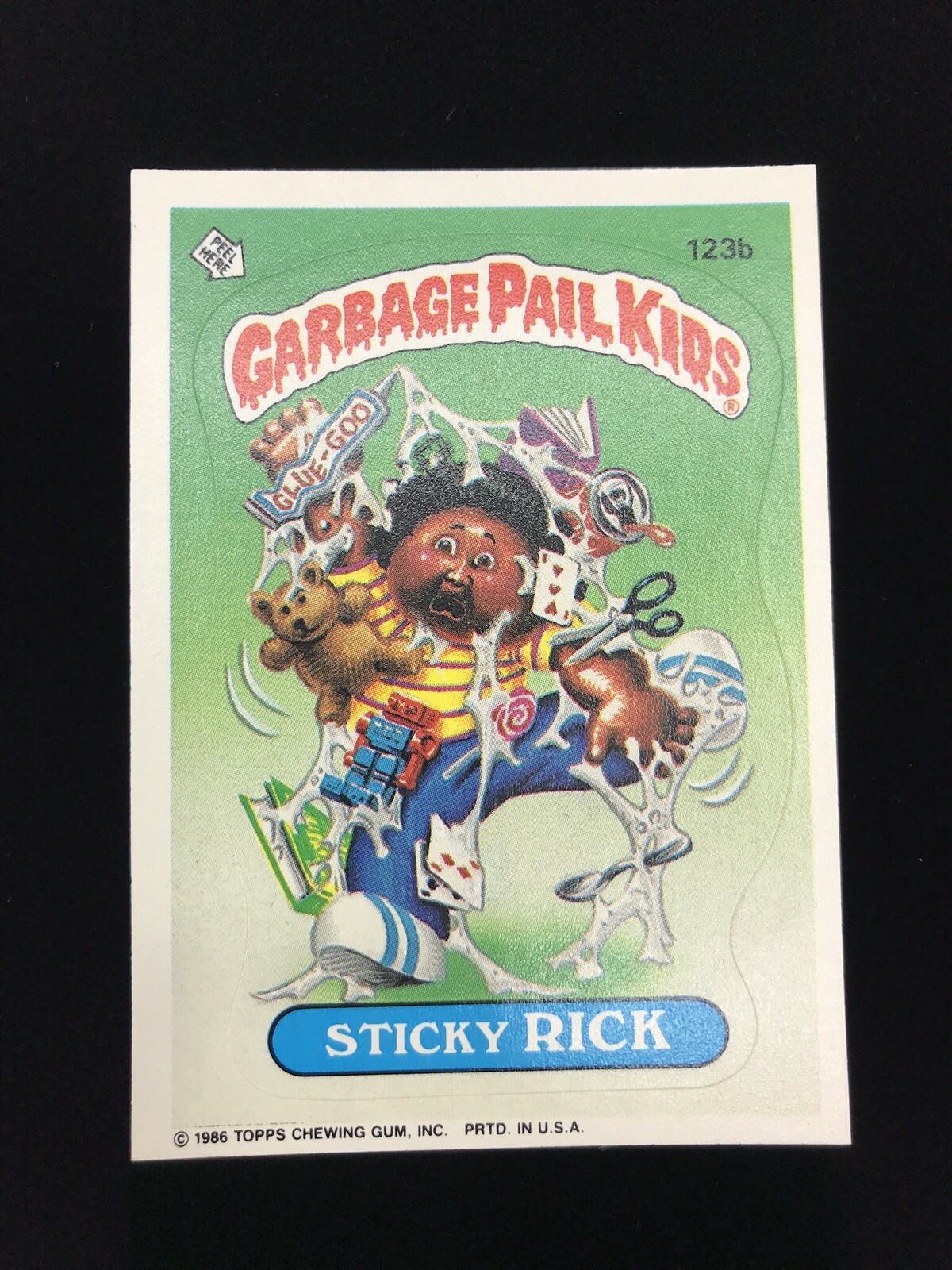 Sticky Rick 1986 Garbage Pail Kids Series 3 GPK 123b Copyright On Front (C)