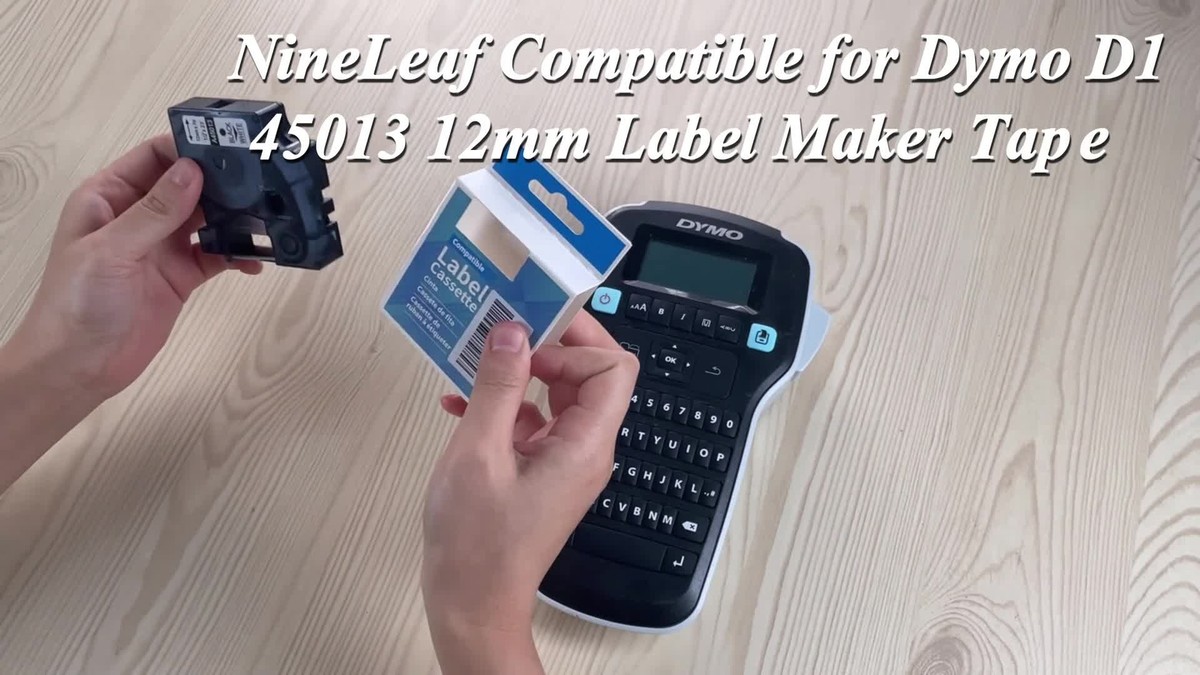 12mm Black on White 45013 Tape For Dymo D1 Label Maker