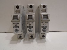  LOT OF 3 ALLEN BRADLEY 1492-CB1 SERIES B CIRCUIT BREAKER G050 5A 1-POLE 277V