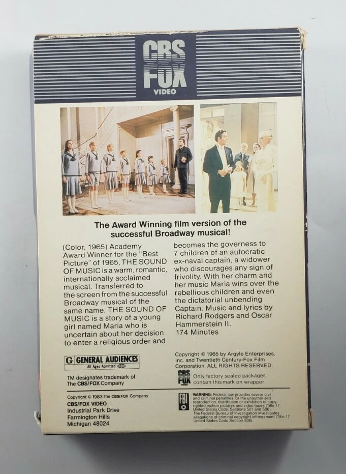 The Sound Of Music Double Slide Box Big Box VHS - Image 2 of 4