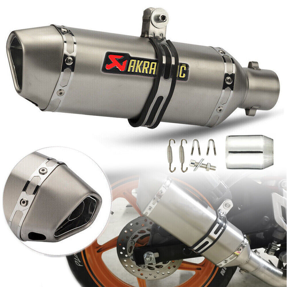 Motorcycle Slip-on Exhaust Universal Short Exhaust Muffler Pipe For Motorcycles & Scooters | 38-51mm Slip-On With DB Killer | Stainless Steel Brushed Finish 38-51mm Pipe Muffler Motorcycle Slip-on Exhaust Universal Short Exhaust Muffler Pipe For Motorcycles & Scooters | 38-51mm Slip-On With DB Killer | Stainless Steel Brushed Finish 38-51mm Pipe Muffler