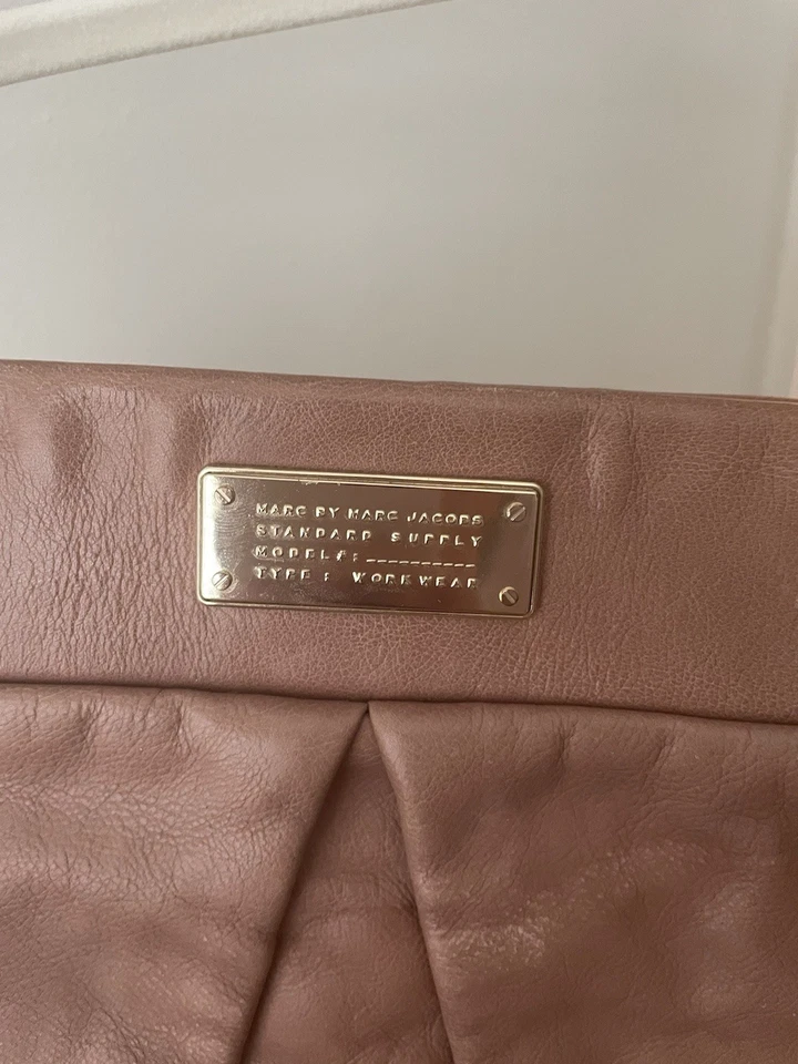 Marc By Marc Jacobs Leather MARCHIVE Hilli Hobo Satchel Mauve Tan Crossbody - Image 4 of 4