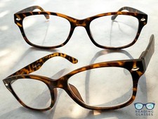 Men Classic Vintage Retro READING EYE GLASSES READERS Matte Tortoise Frame 1.50