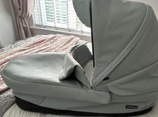 Bebecar blue flowy Carrycot with Hood