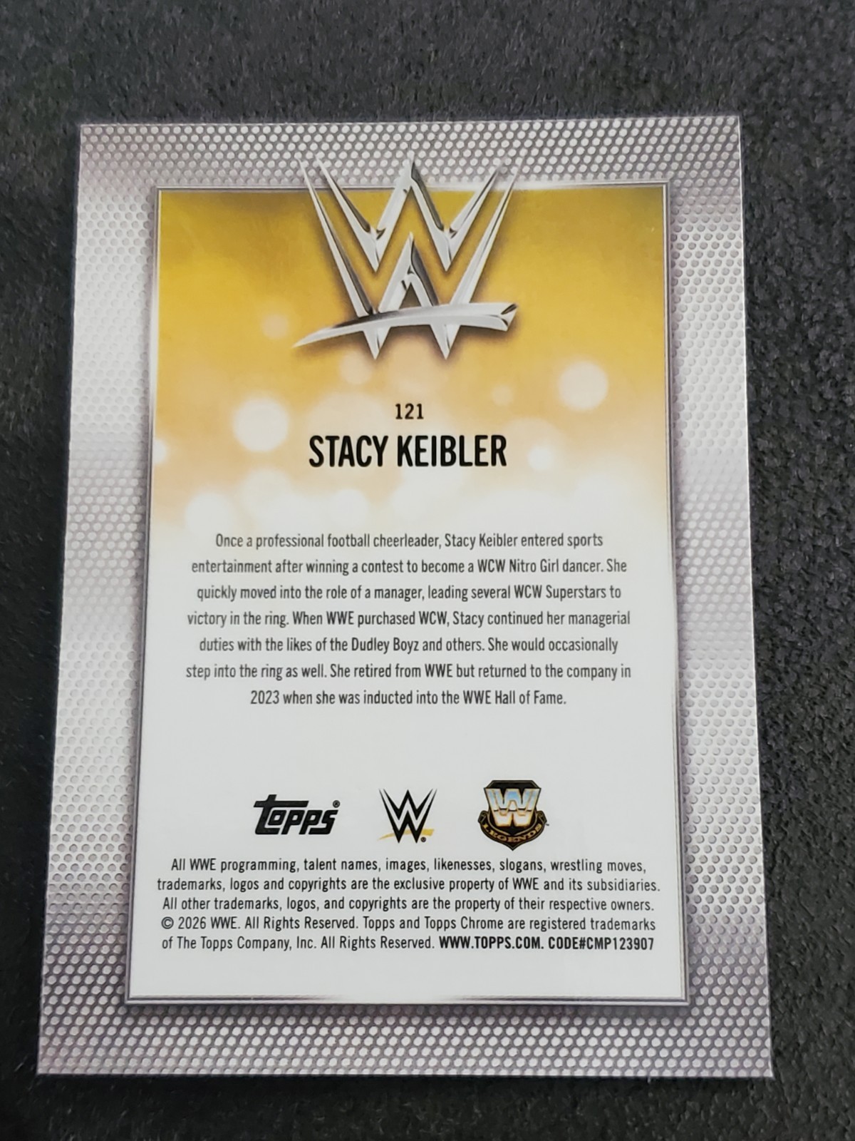 2026 Topps WWE Sapphire Chrome #121 Stacy Keibler Yellow Sapphire /75 view 2