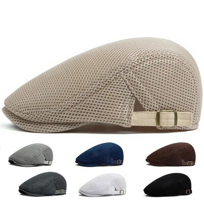 Herren Flatcap gewaschen Zeitungsjunge Gatsby Retro Denim Baskenmütze Autofahrermütze Outdoor Freizeit