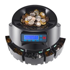 Uimoso USD Coin Sorter Coin Counter Wrapper and Roller 300 Coins/min LCD Display