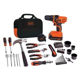 #ad BLACKDECKER 20V MAX* Drill amp; Home Tool Kit 68 Piece LDX120PK $99.00