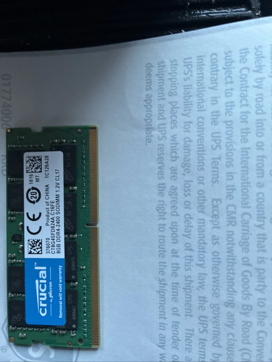 PC4-25600 (DDR4-3200) Bus Speed Computer RAM 8 GB Capacity per