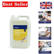 Multi-Purpose 5L Lemon Dishwashing Liquid - Powerful Stain Removal & Fresh Scent 4.00 per litre