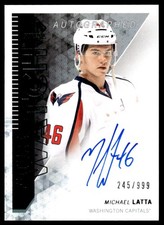 2013-14 SP AUTHENTIC FUTURE WATCH AUTO Michael Latta Rookie Auto 245/999
