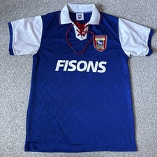 Ipswich Town Football Shirt Retro Remake Fisons 94-95 Home Shirt XL Vintage #10