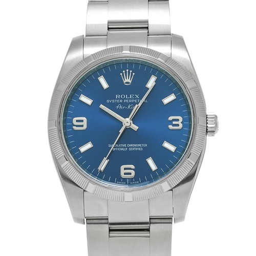 ROLEX Air-King 114210 blue WATCH 643333