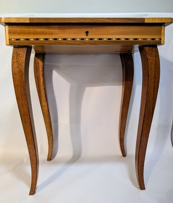Vintage Italian Inlaid Music Box Table Swiss - ''Isola di Capri''