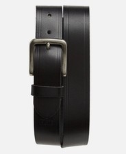NWT Frye Mens Triple Heat 38mm Creased Black Leather Belt Size 30 NEW