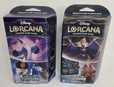 Disney Lorcana Rise of the Floodborn Starter Decks Sealed Set of 2 - NEW