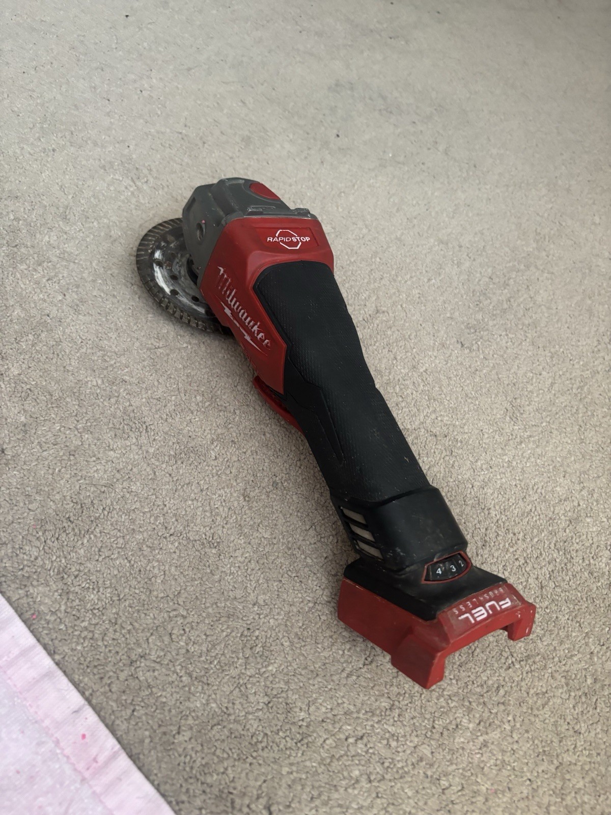 Milwaukee M18 Quick Stop Angle Grinder