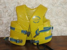 TRC Super Soft Swim Boat Vest Child Small Life Jacket Yellow Kids 30-50 Lb USED