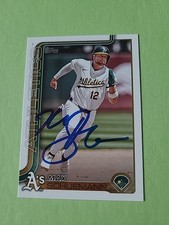 MAX SCHUEMANN ATHLETICS 2025 TOPPS SERIES 1 CARD # 305 SIGNED