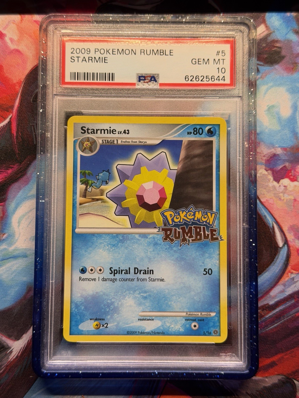 Pokemon 2009 Rumble Starmie Card 5/16 Pokémon Card PSA 10 Gem Mint