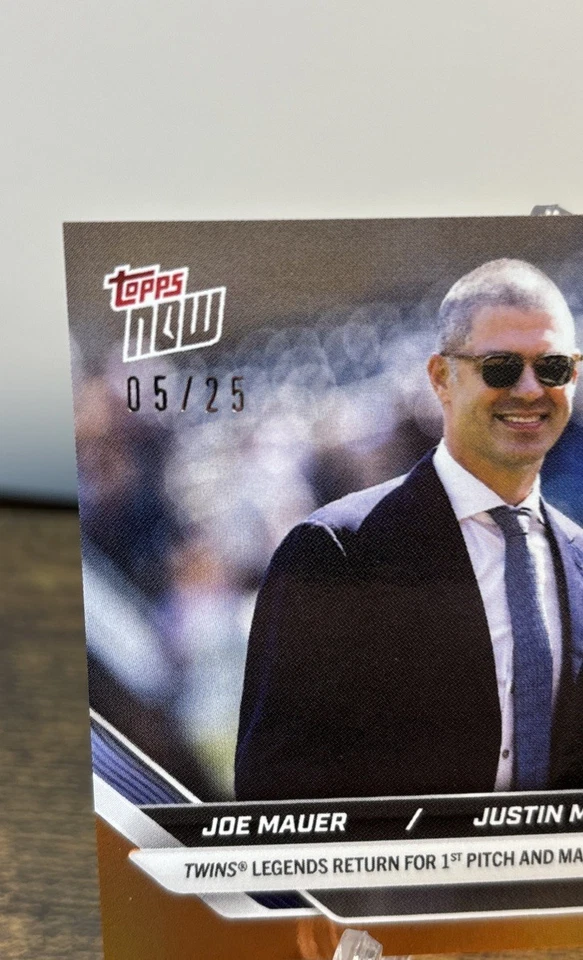 2025 Topps Now No68 Joe Mauer Justin Morneau оранжевая фольга параллельная /25 счастливый хит - Изображение 2 из 4