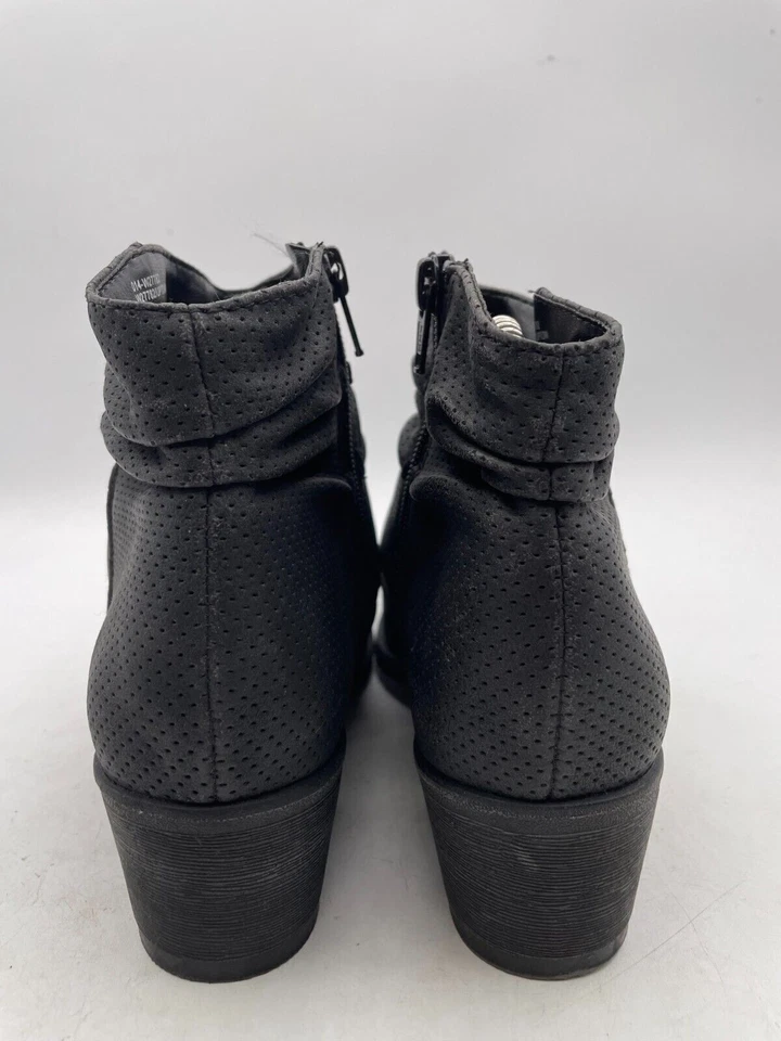 Botín White Mountain Uptown para mujer talla 6 cuero negro cremallera lateral W27782 Foto 3 de 4