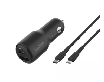 Belkin 42W Car Charger w/ USB-C to Lightning Cable MFi-Certified - NEW OPEN !!!