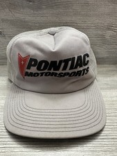 VTG Pontiac Motorsports Gray Snapback Trucker Hat Made In USA Cap Needs Work 
