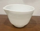 Pyrex White Milk Glass Hamilton Beach Ribbed Mixing Bowl With Spout Vintage