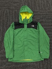 The North Face Jacket Boys M Green HyVent Hooded Waterproof Rain Shell