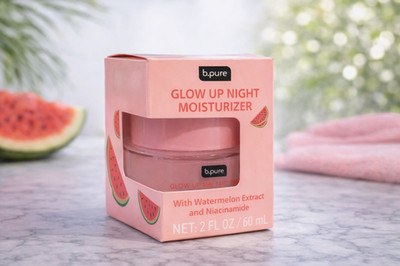 b.pure Glow Up Night Moisturizer 2oz Niacinamide Watermelon Hydrating