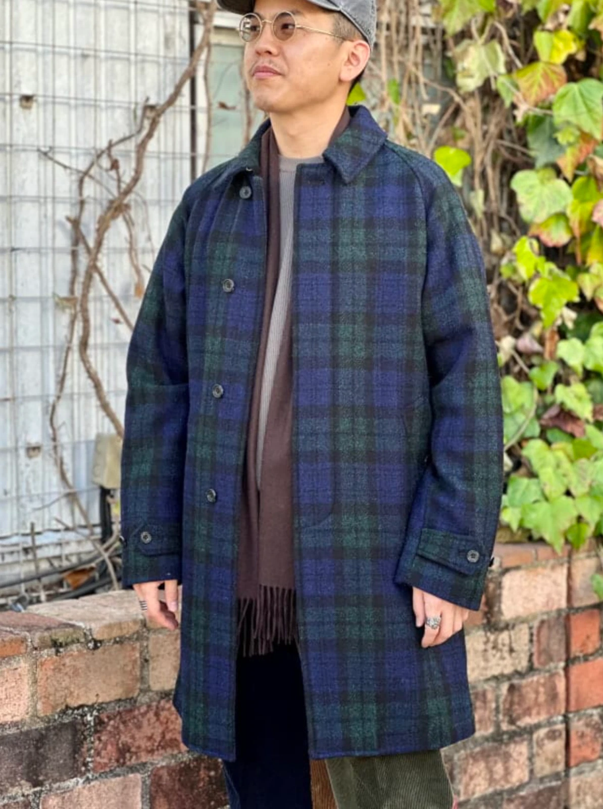 BEAMS PLUS Todd Snyder Men Black Watch Bal Collar Harris Tweed Coat Size XL NWT image 5