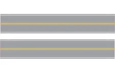 EasyStreets Aged Asphalt 10'' Straight No Passing - HO Scale Model Railroad