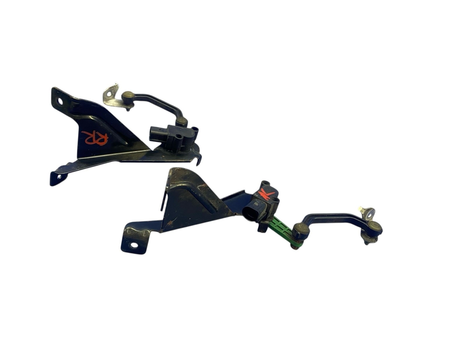 2008-2015 AUDI R8 REAR LEFT RIGHT HEIGHT LEVEL SENSOR BRACKET SET 420941273F