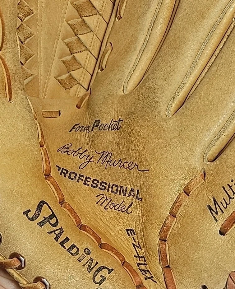 Vtg Spalding Bobby Murcer 42 3361 E Z Flex Leather Baseball Glove Rightie Youth