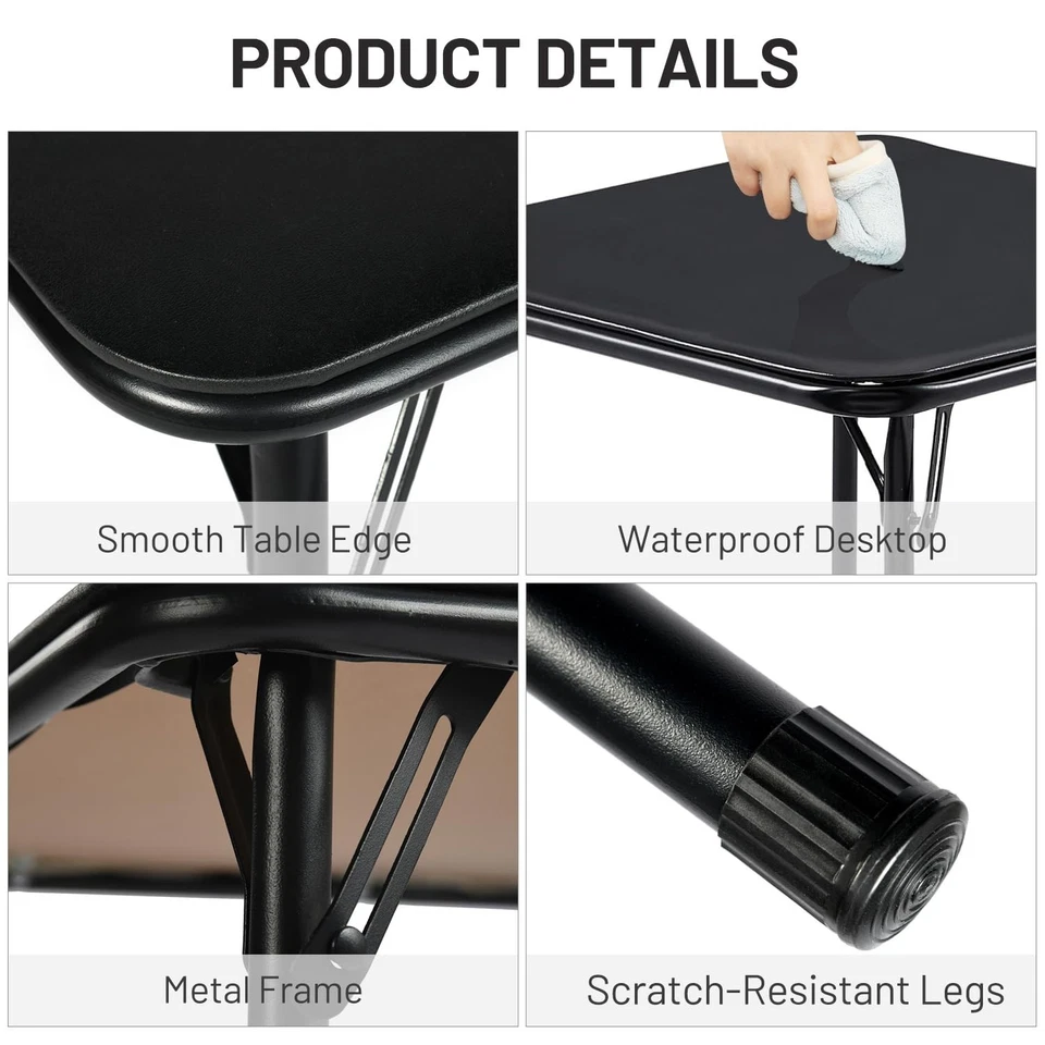 Квадратный складной стол HomyCasa, 33,9-дюймовый карточный игровой стол, многофункциональный - Изображение 4 из 4