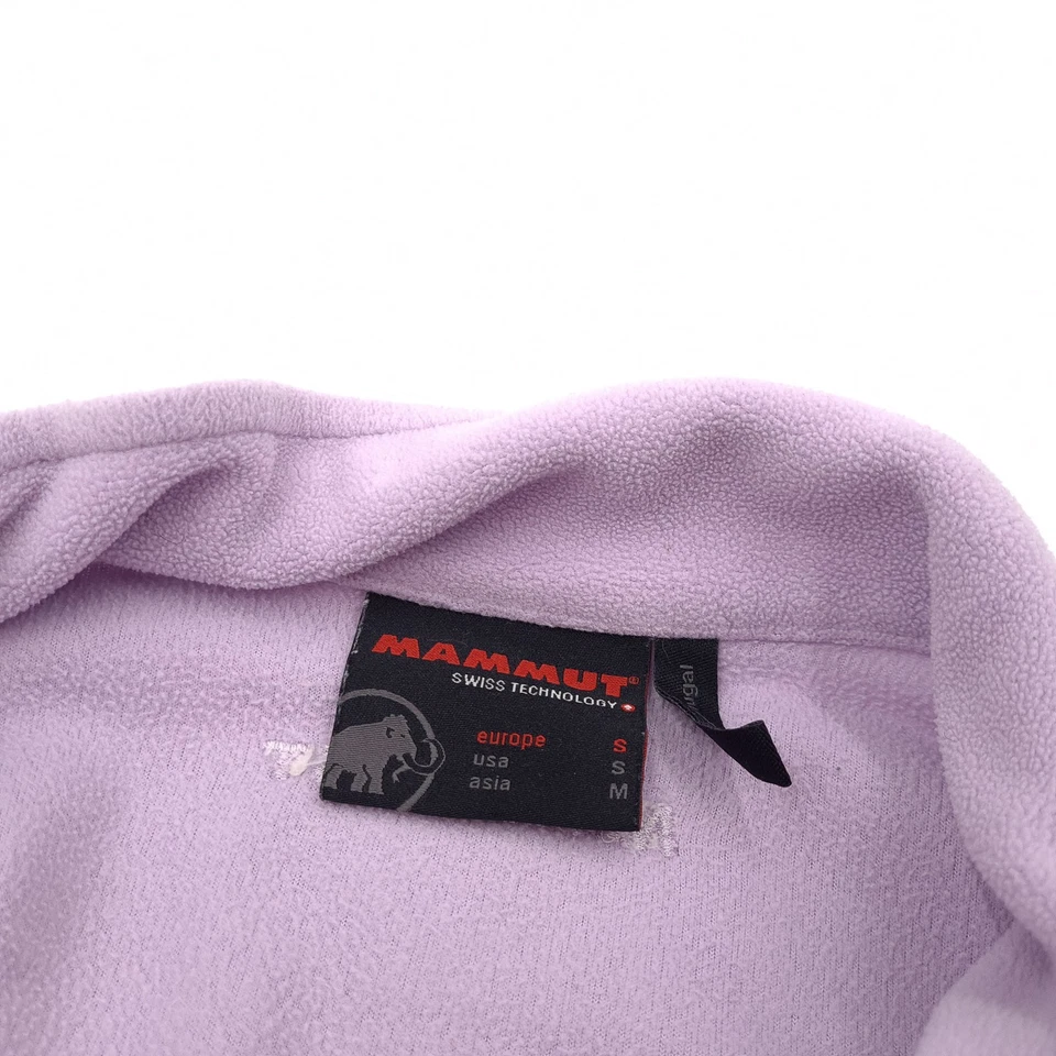 Veste Fleece Vintage Mammut Femme Extérieur Violet 1/4 Zip Pull Pj4 Taille S - Photo 4/4