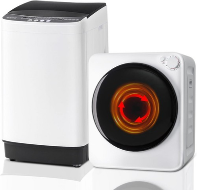 #ad Portable Washer amp; Dryer Combo Set 17Lbs Full Automatic Washing Machine amp; 1.8 $384.35