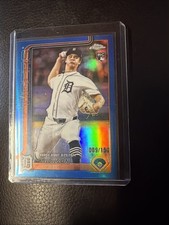 2025 Topps Chrome Update Jackson Jobe #USC48 (RC) BLUE WAVE REFRACTOR /150