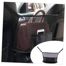 Handbag Holder for Auto, Net Pocket Purse Holder Between Front Seats Car Black