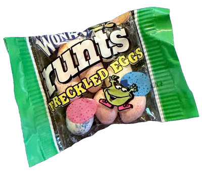 Vintage Willy Wonka RUNTS FRECKLED EGGS Treat Size Candy Pack RARE Sealed NOS!