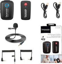 Saramonic Blink500 2.4GHz Ultracompact Dual Wireless Mic for Camera & Smartphone
