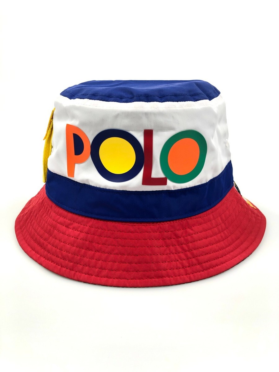 New Polo Ralph Lauren Multi-Color Bucket Cap Reversible