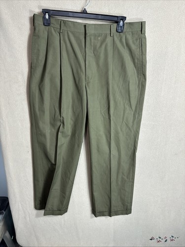@pants Lord & Taylor Mens Shop 46R 38x28.5 2 Piece Suit Olive Drab Two button - Picture 14 of 19