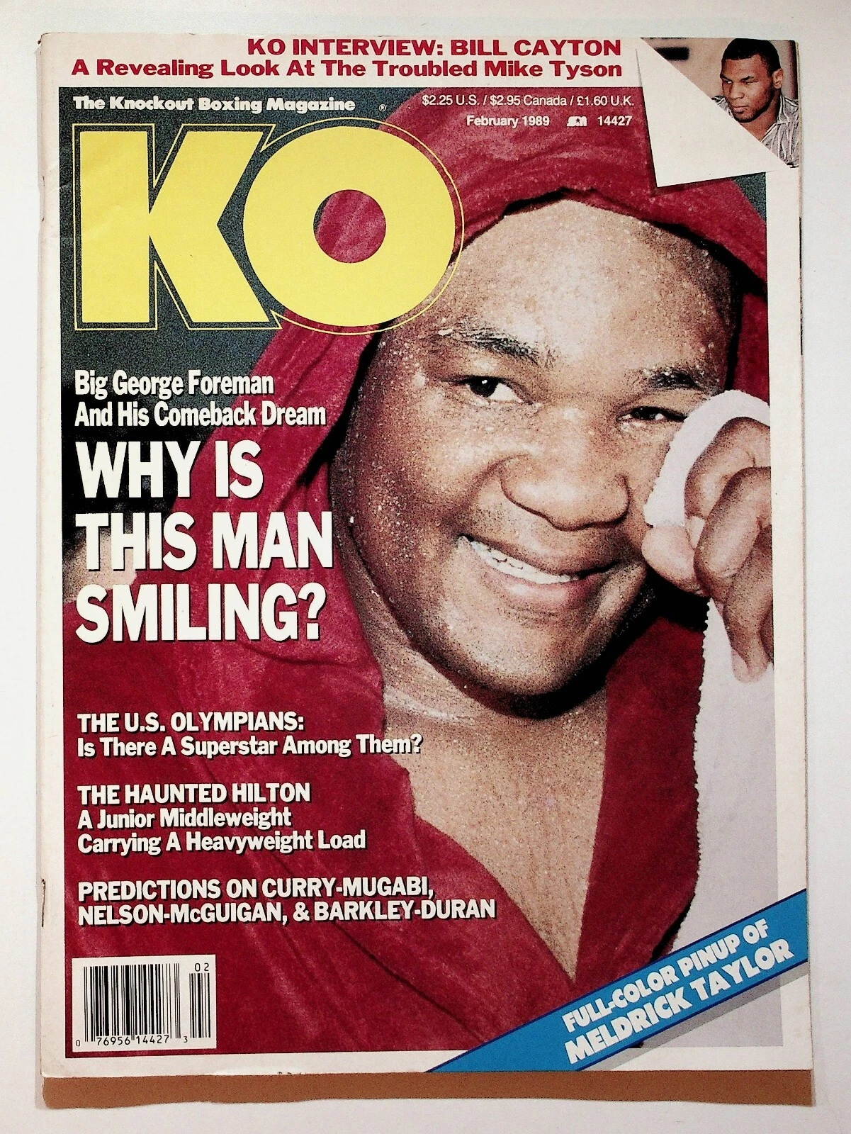 1989 February KO Knockout Boxing Magazine George Foreman Bill Clayton Mike Tyson - 画像1/7