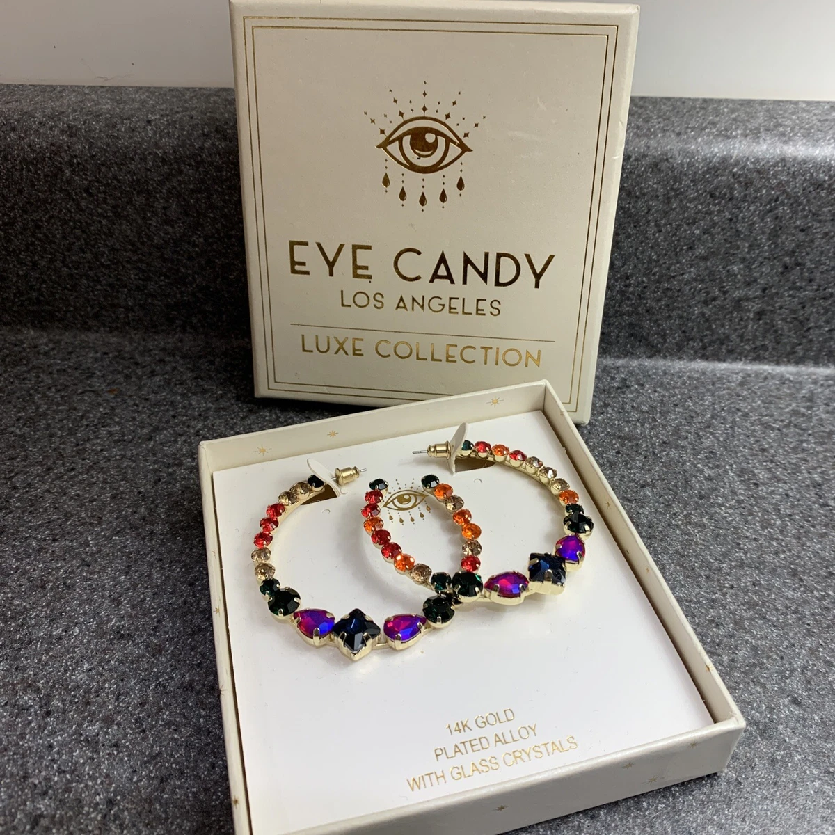 Open eye deals hoop earrings